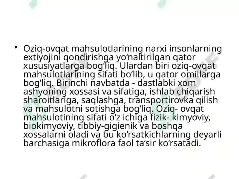 Oziq-ovqat mahsulotlari 2