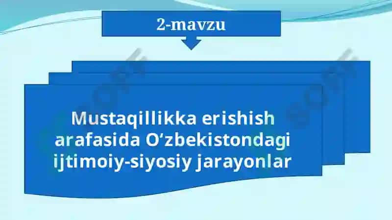 O`ZBEKISTONNING ENG YANGI TARIXI 2