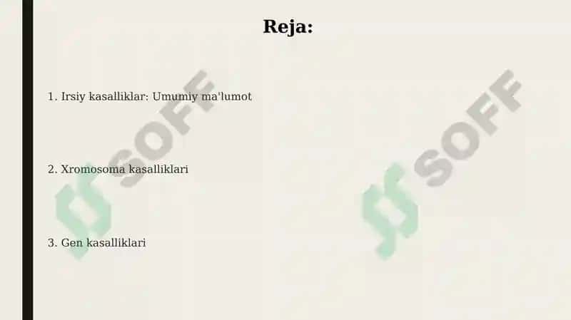 Irsiy kasalliklar. Xromasoma va gen kasalliklar 2