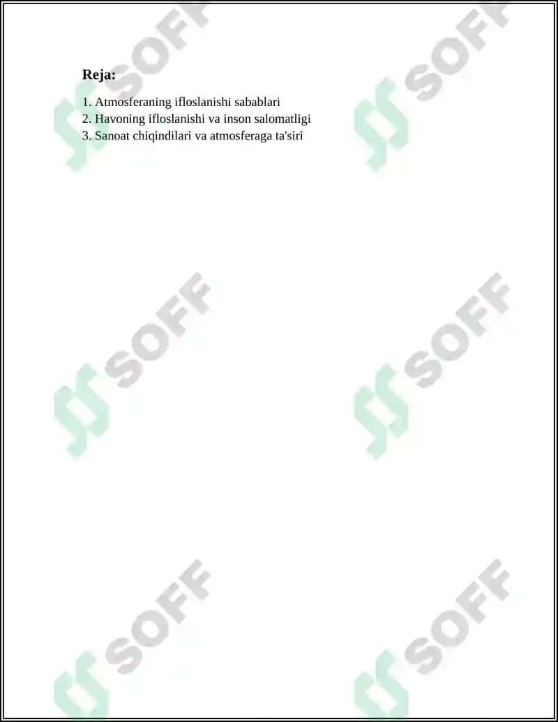 ATMOSFERANING IFLOSLANISH MUOMMOLARI 2