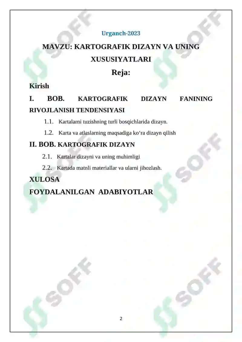 KARTOGRAFIK DIZAYN VA UNING XUSUSIYATLARI 2