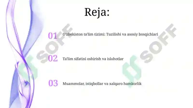 Oʻzbekiston Respublikasi taʼlim tizimi: Tarix va rivojlanish 2