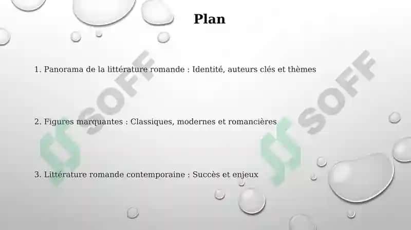 La littérature Francophone de Suisse 2