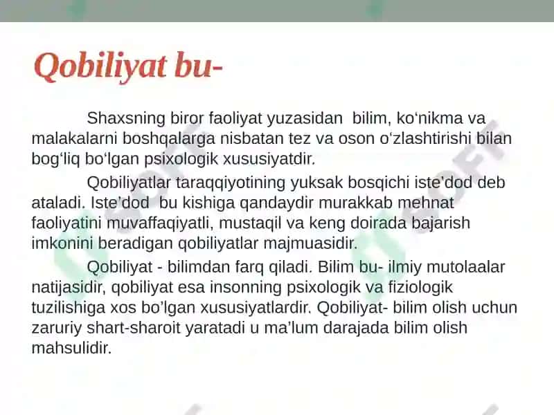 Pedagogik qobilyat va yetakchi xususiyatlar 2