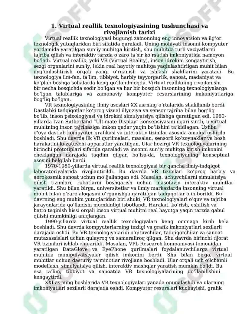 Virtual reallik (VR) texnologiyalari va ta’lim jarayonida qoʻllanilishi 2