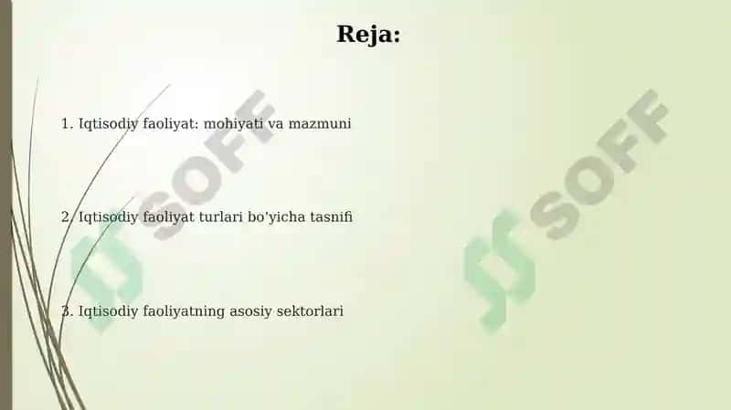 Iqtisodiy faoliyat va uning turlari 2