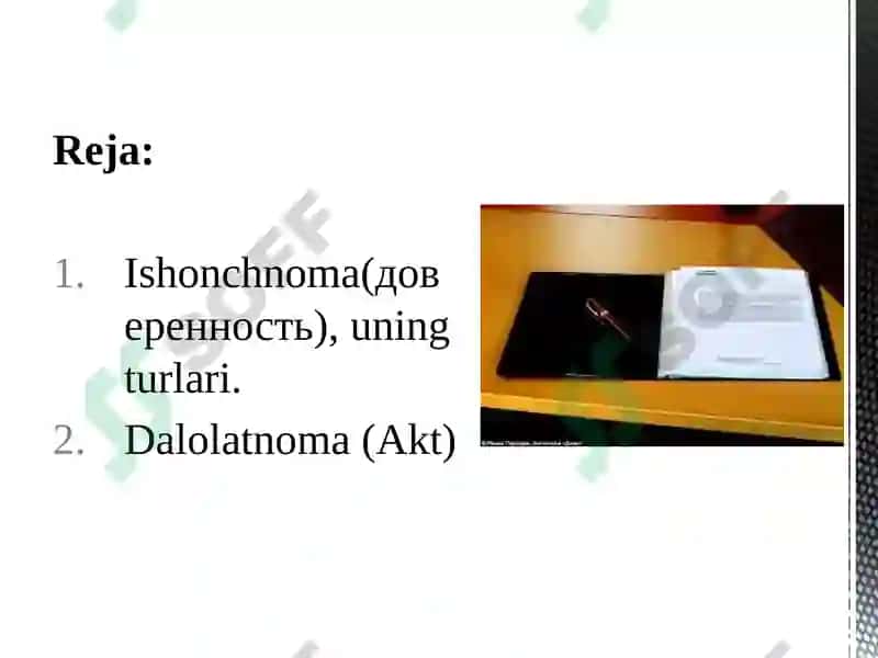 Ishonchnoma va dalolatnama 2