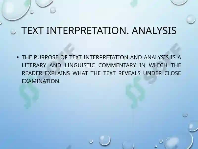 Text interpretation and analysis 2