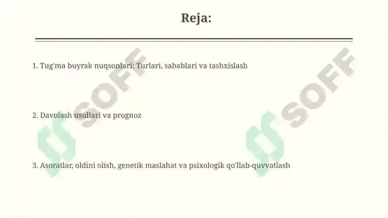 Tug'ma buyrak nuqsonlari 2