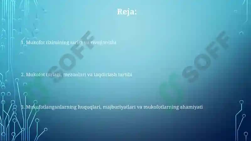 Oʻzbekiston Respublikasining mukofotlashtizimi 2