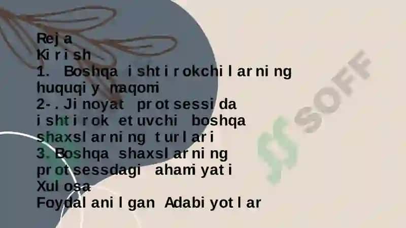 JINOYAT PROTSESSIDA ISHTIROK ETUVCHI BOSHQA SHAXSLAR 2