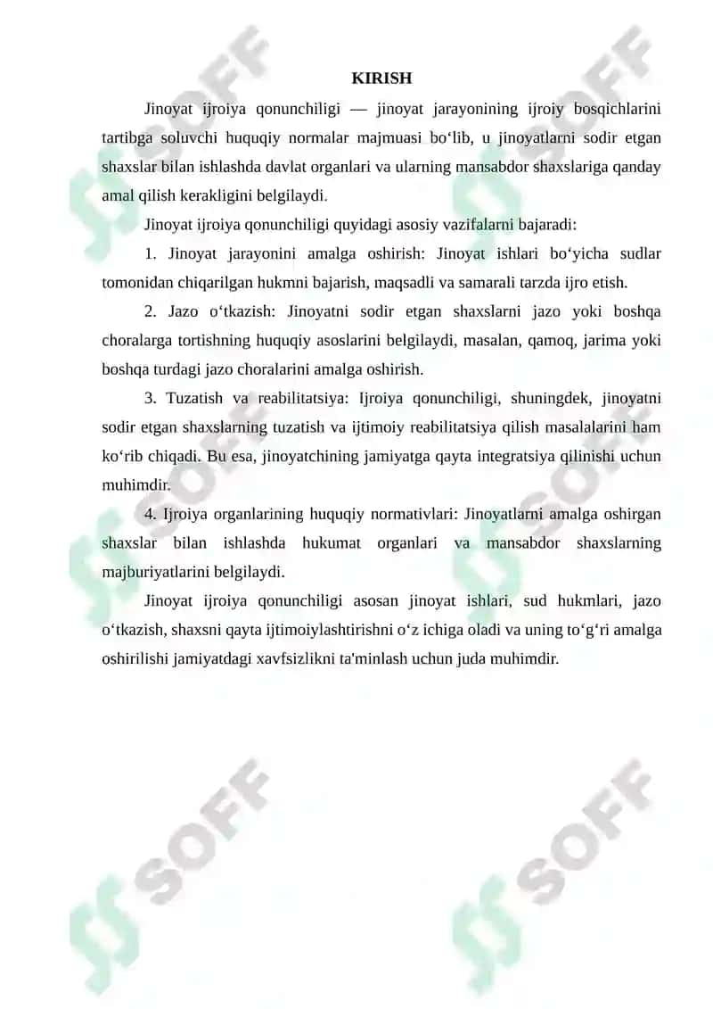 Jinoyat ijroiya qonunchiligi 2