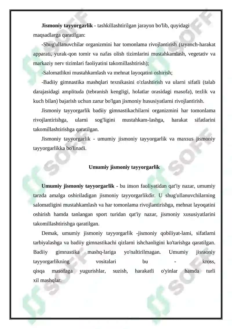 Jismoniy tayyorgarlik 2