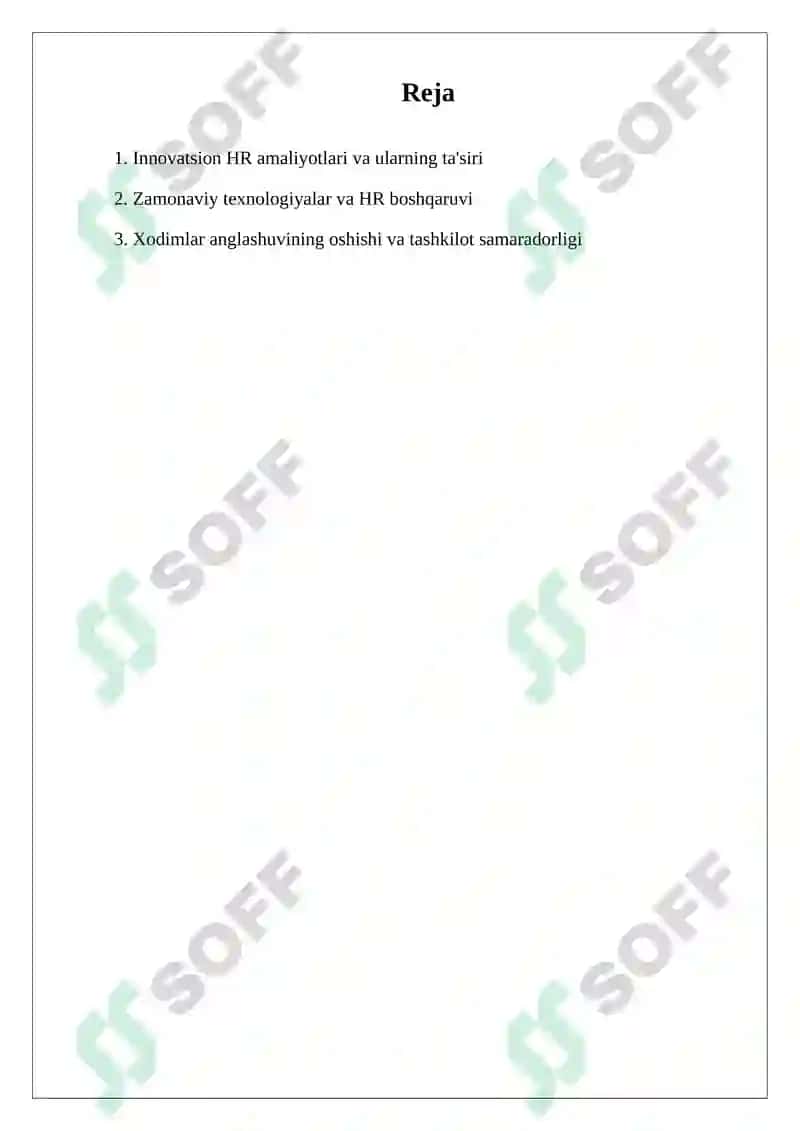 Inson Resurslarini Boshqarish Zarurati 2