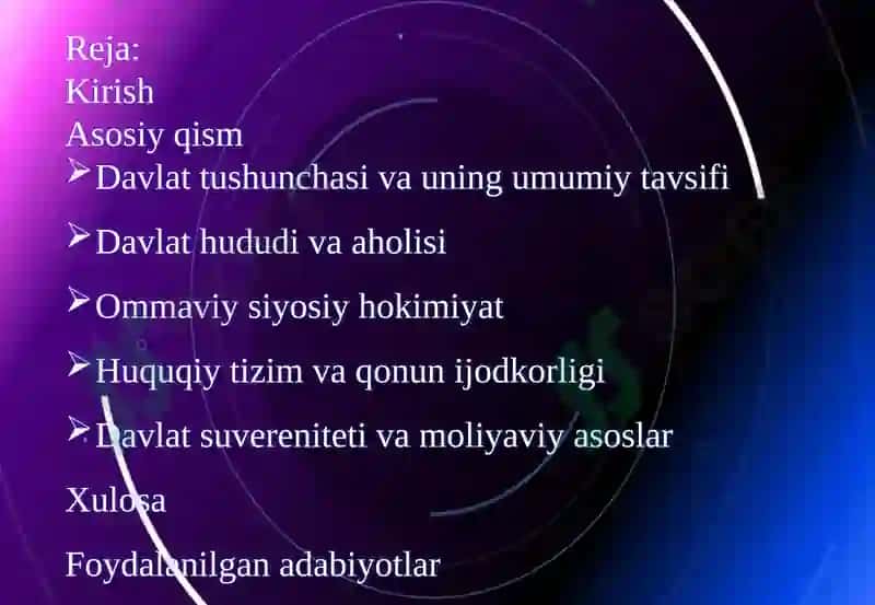 Davlatning asosiy belgilari 2