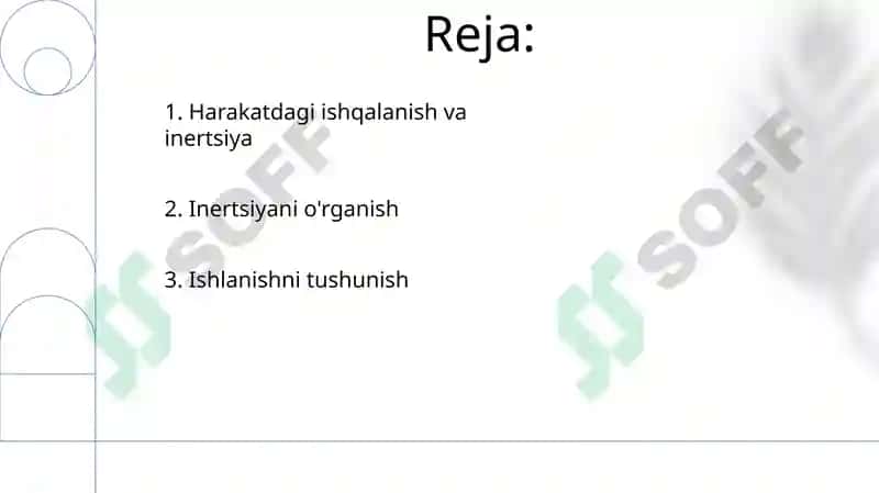 Ishqalanish va inersiya kuchlari 2