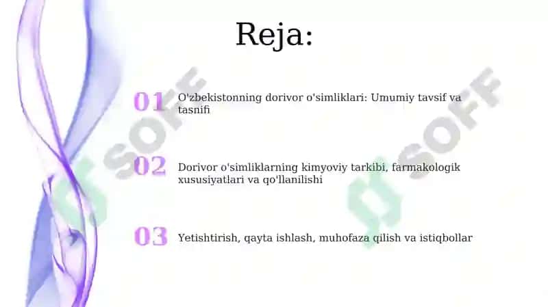 O'zbekistonning dorivor o'simliklari 2