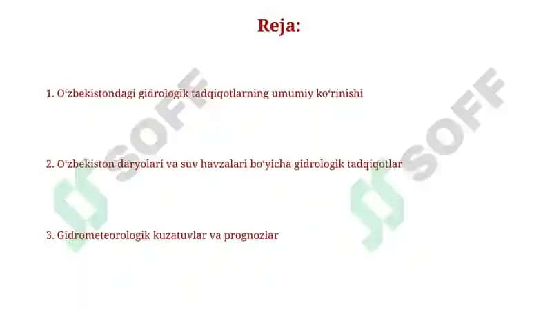 Gidrologik tadqiqotlar 2
