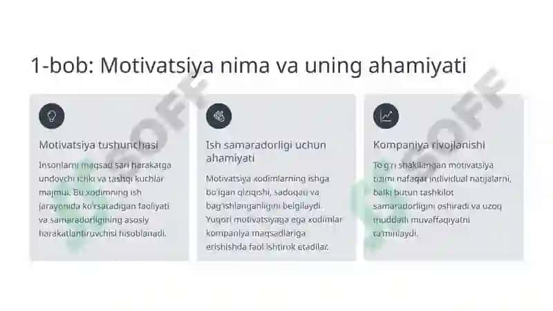 Xodimlar motivatsiyasi 2