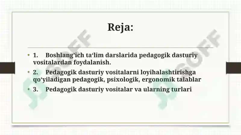 Pedagogik dasturiy vositalar yaratish 2