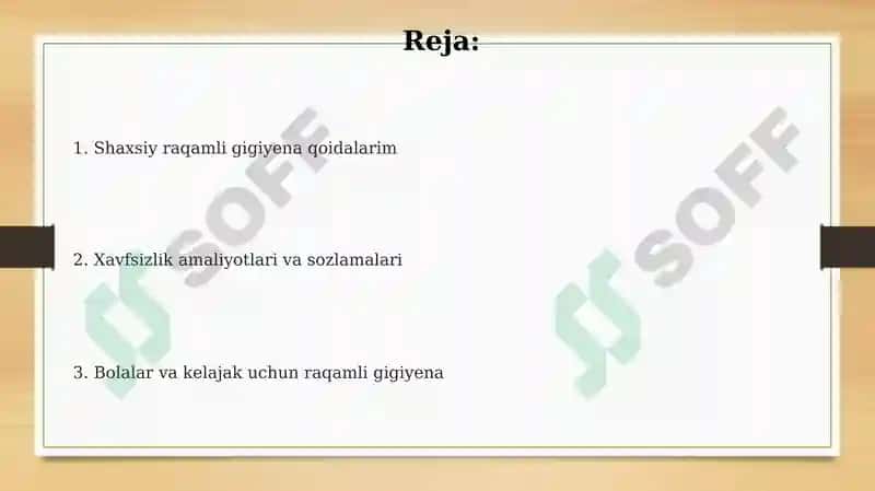 Shaxsiy raqamli gigiyena qoidalarim 2