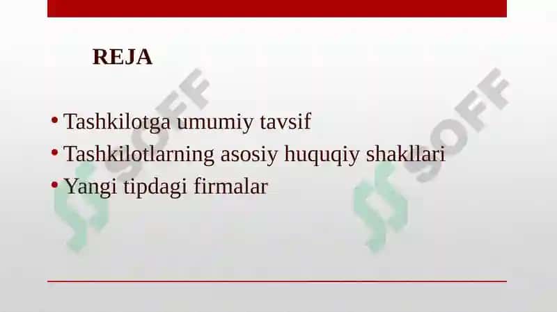 TASHKILOT VA ULARNIboshqarish 2