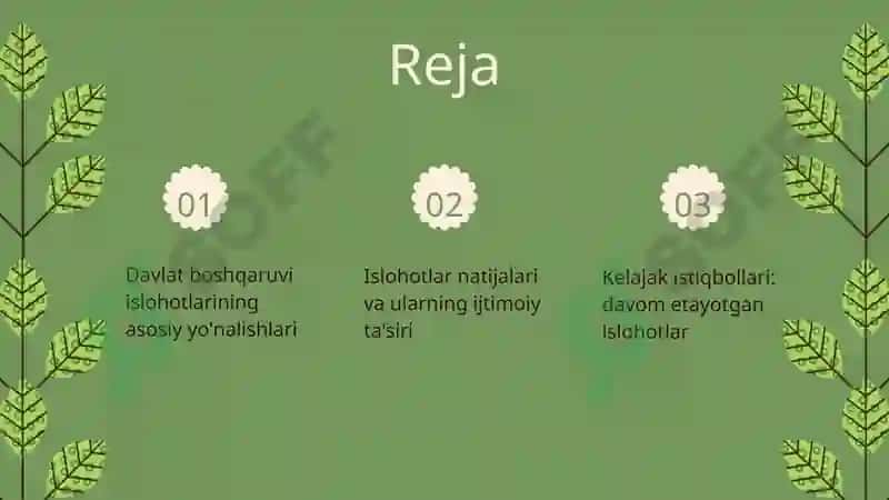 Davlat boshqaruvi islohotlari 2