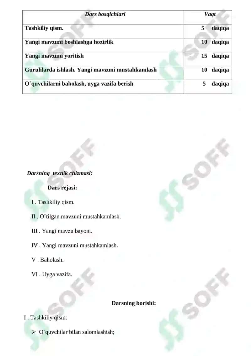 Pedagogik dars ishlanmasi. Quyosh sistemasi 2