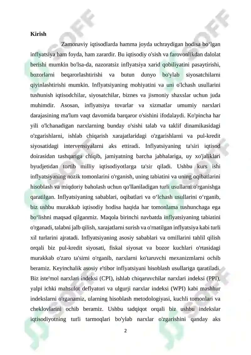 INFILATSIYANING MOHIYATI VA HISOBLANISH USULLARI 2