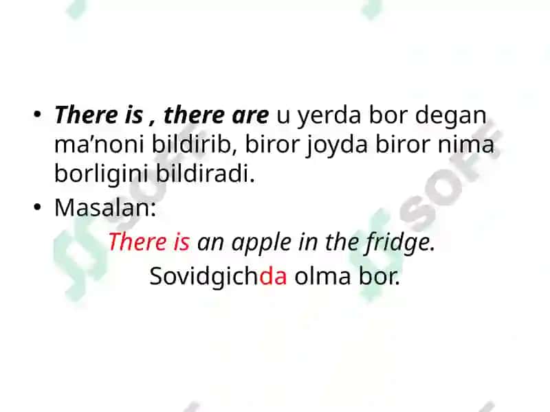 "There is, there are" Ma'noni tushuntirish 2