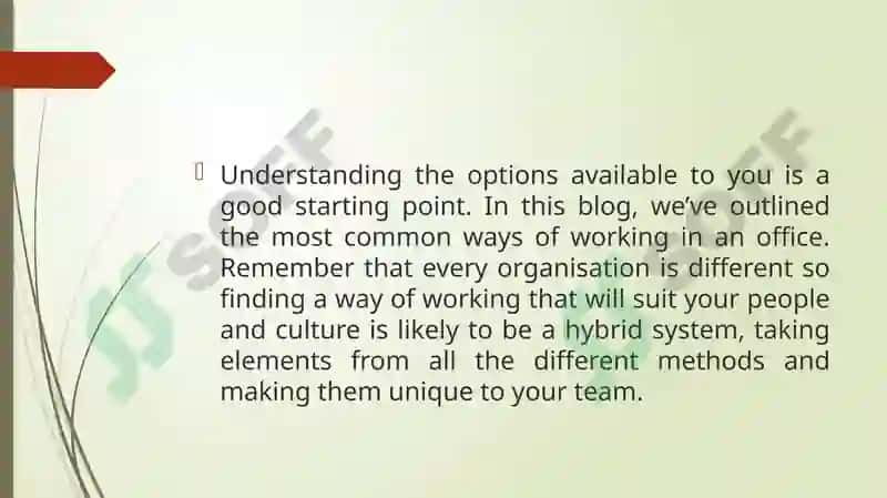 Types of working: new and old 2