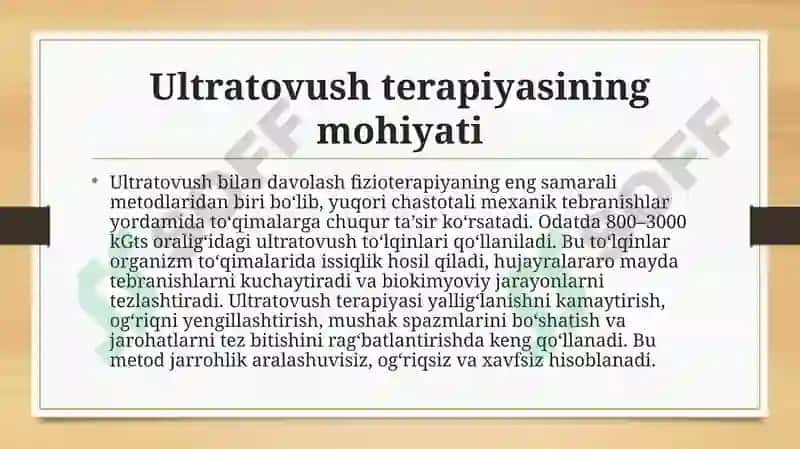 Ultratovush bilan davolash 2