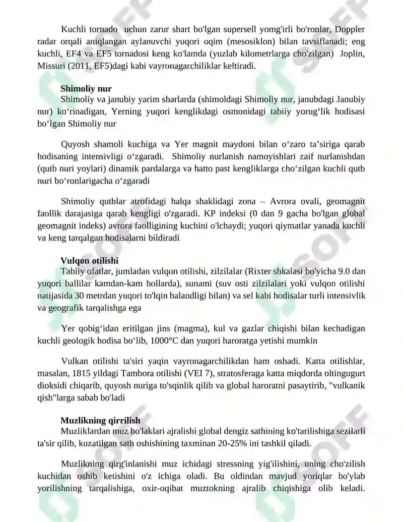 Tabiat xodisalari 2