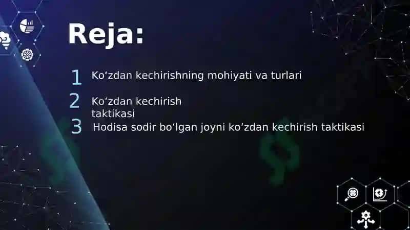 Hodisa joyini ko‘zdan kechirish taktikasi 2