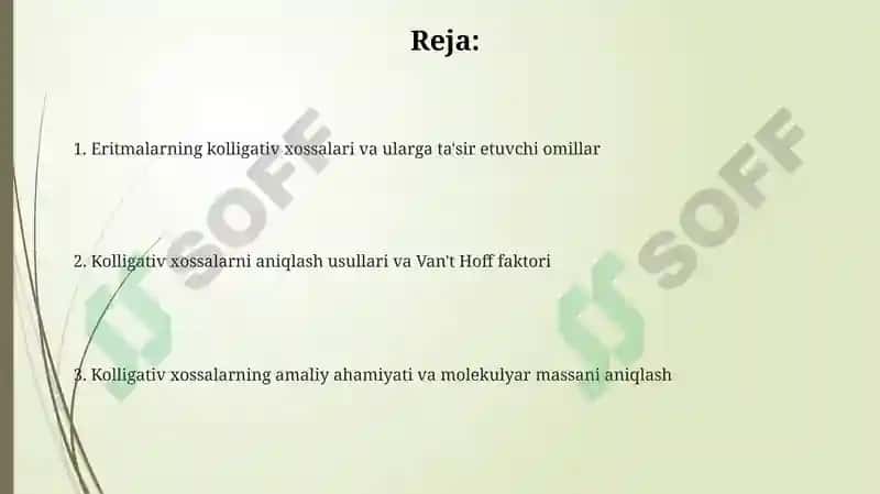 Eritmalarning kolligativ xossalari 2