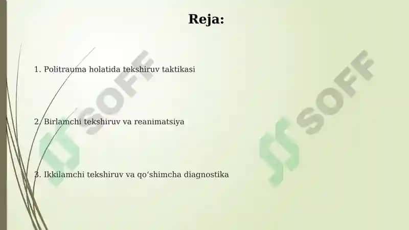 Politravmada tekshirish taktikasi 2