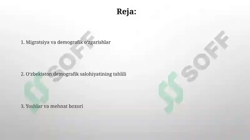 Oʻzbekistoning demografik salohiyati 2