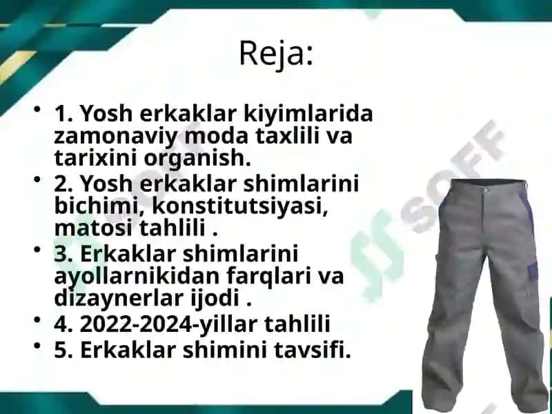 Yosherkaklar kiyimlari da zamonaviy moda ta'limini 2