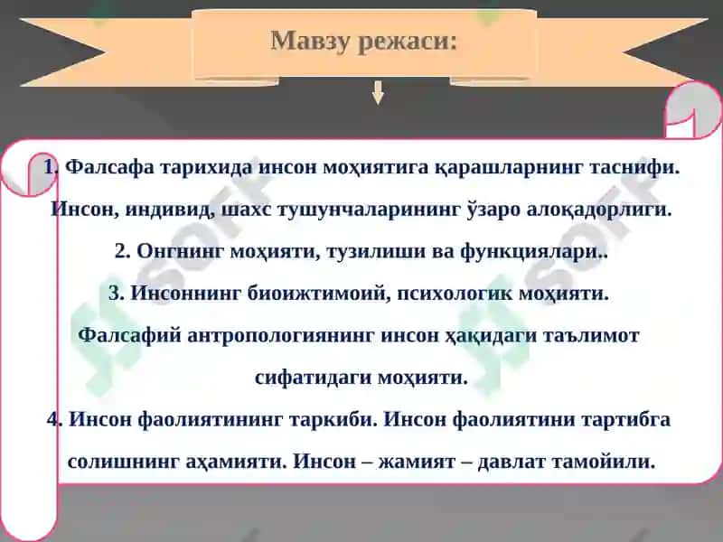 Инсон фаолиятининг таркиби 2