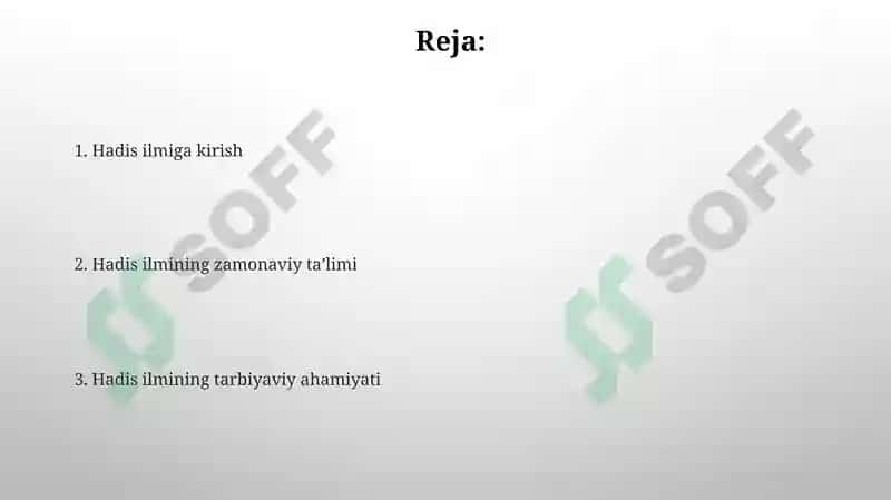 Hadis ilmi va uning tarbiyaviy ahamiyati 2