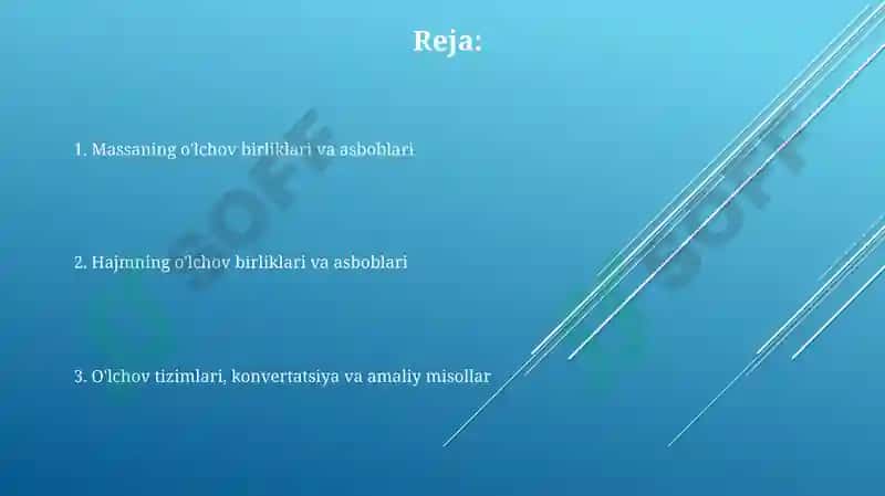 Massa va sigʻim oʻlchov birliklari 2