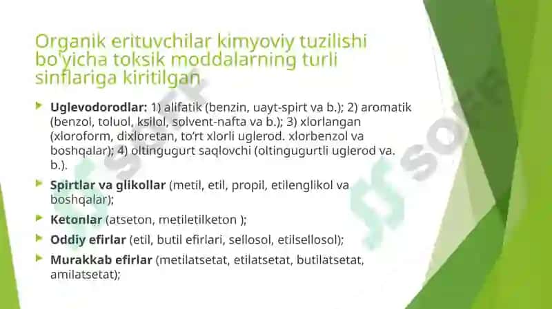 ORGANIK ERITIVCHILARDAN ZAHARLANISH 2