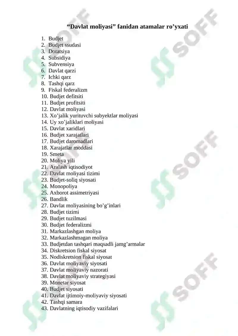 Davlat moliyasi 2