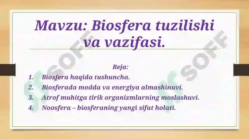 Ekologiya fanidan taqdimot 2