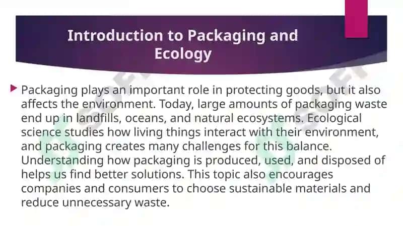 The Role of Packaging in Ecology 2