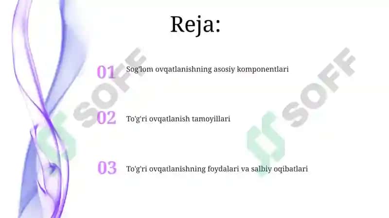 To'g'ri ovqatlanish ratsioni 2