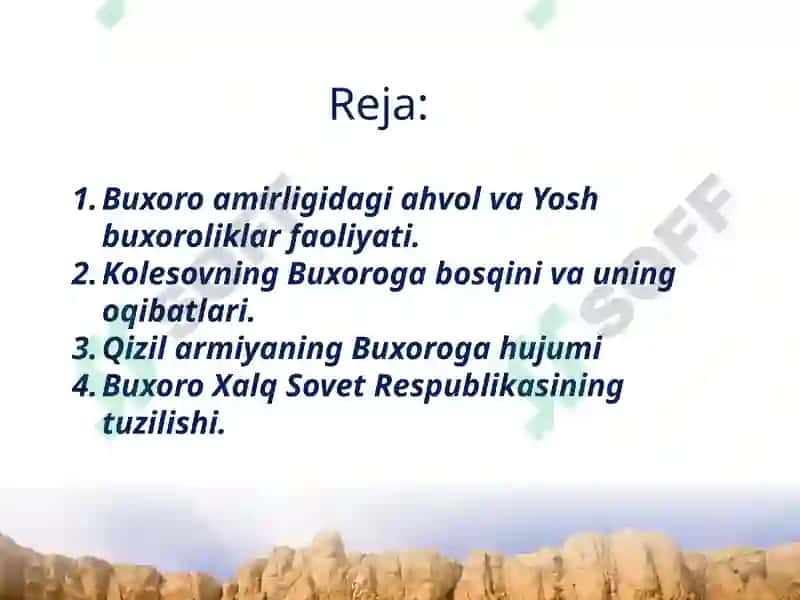 Buxoro amirligida islohotlar uchun kurash hamda qizilarmiyaning faoliyati 2