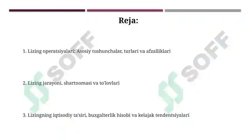 Lizing operatsiyalari 2