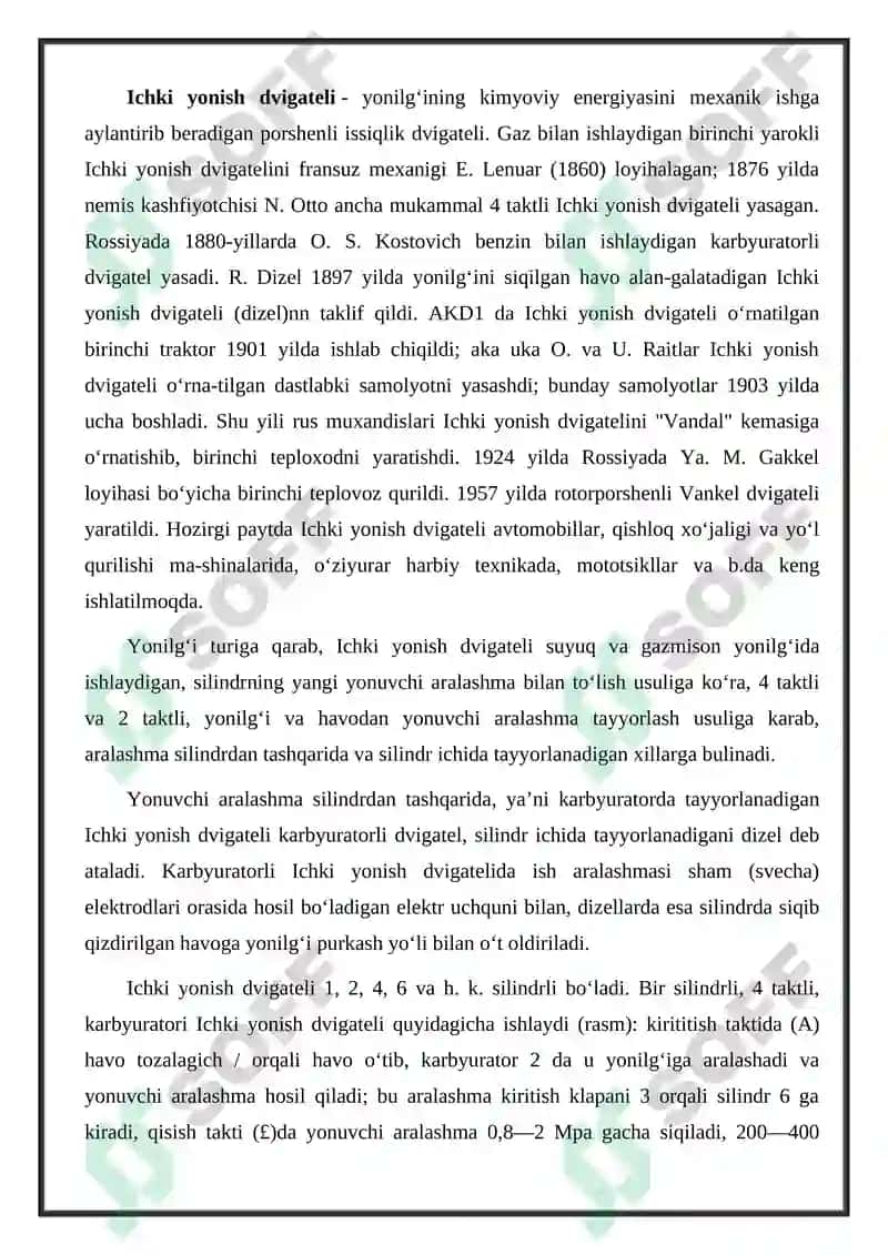 Ichki yonish dvigateli 2