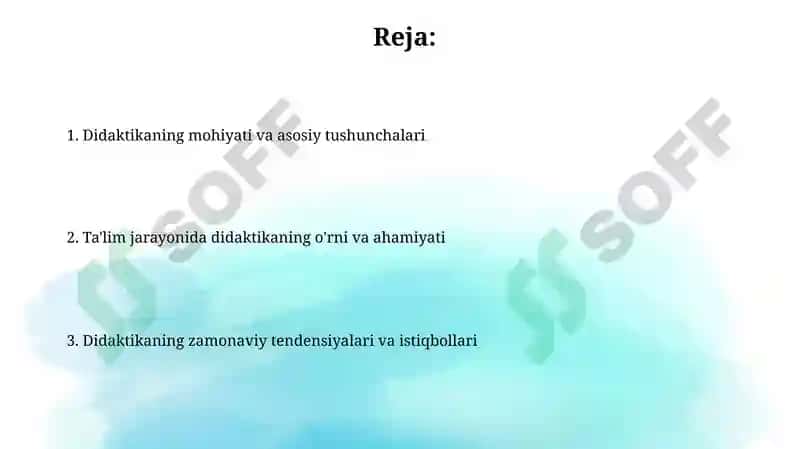 Didaktika: Ta'limiy Nazariya 2
